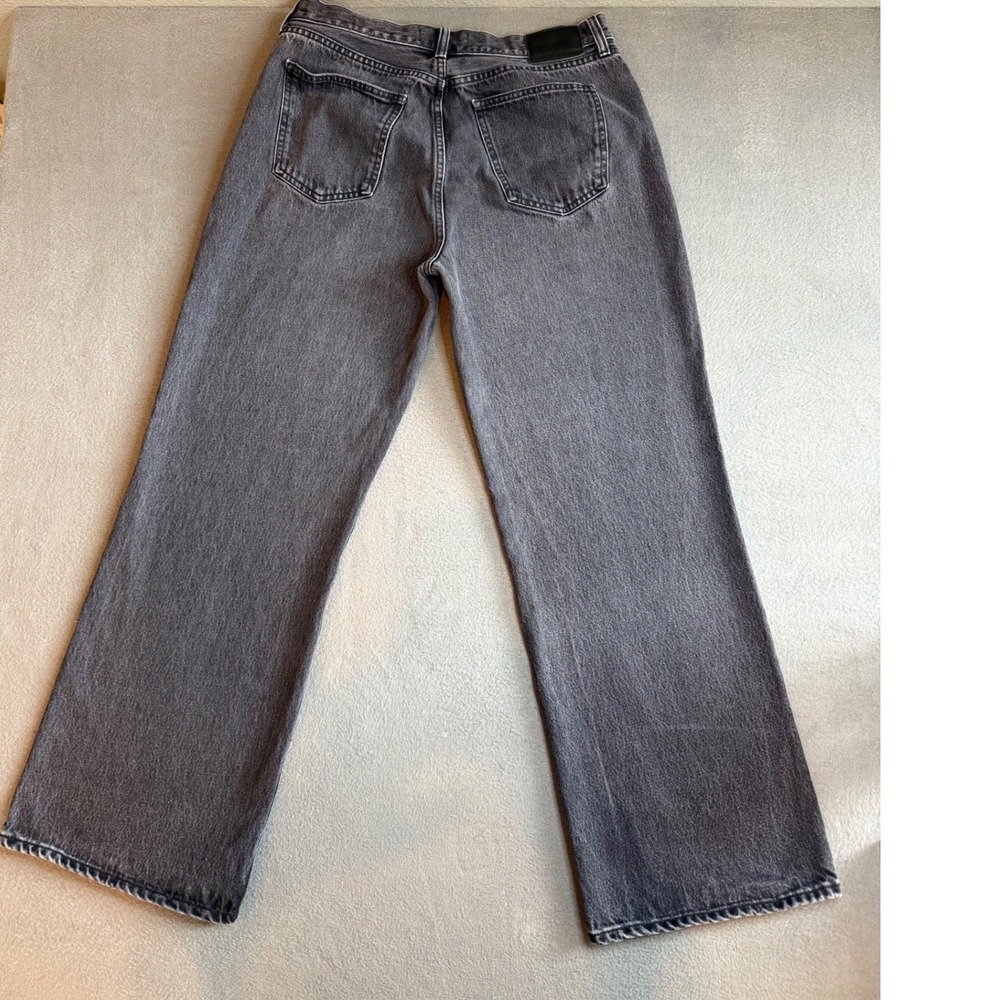 Aritzia Denim Forum The Farrah Hi-Rise Wide Leg Jeans Faded Black Size 32